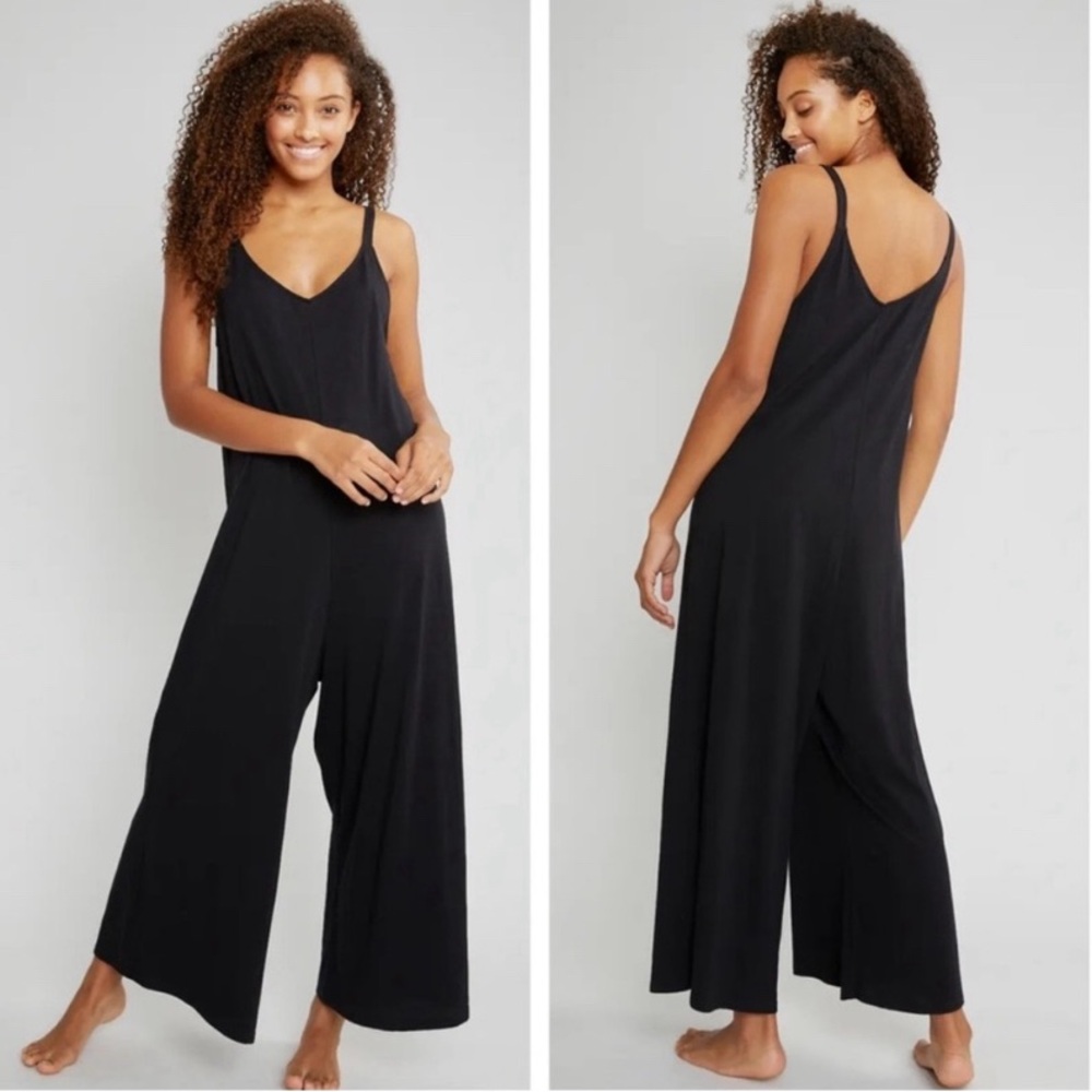 Eberjey Black Wide-Leg Jumpsuit